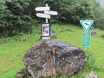 Hinweise am Weg zur Kemptner Hütte: 2 1/4 Stunden