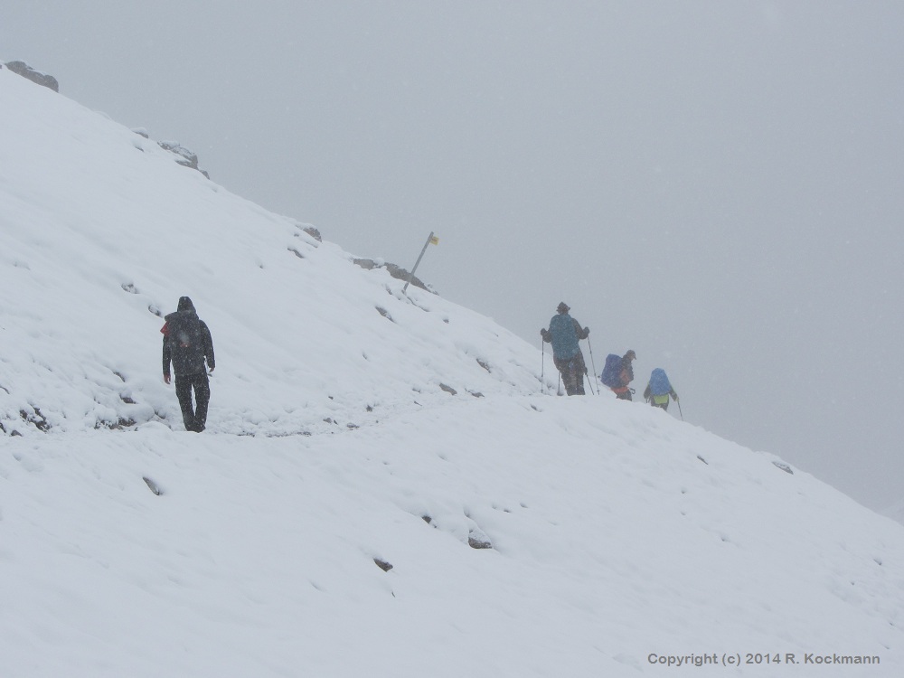Auch nach dem berschreiten der Seescharte noch Schnee