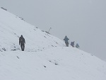 Auch nach dem Überschreiten der Seescharte noch Schnee