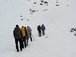 Im Gänsemarsch geht es zum Rettenbach-Joch Im Gänsemarsch geht es zum Rettenbach-Joch