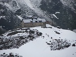 Ein Blick zurück auf die Braunschweiger Hütte Ein Blick zurück zur Braunschweiger Hütte