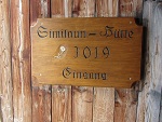 Eingangsschild der Similaunhütte