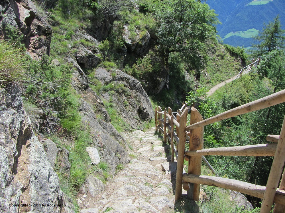 Der Meraner Hhenweg, immer ein Auf und Ab