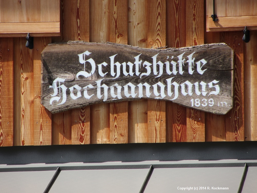 Schutzhtte Hochganghaus, auf 1839 m, man kann hier auch bernachten