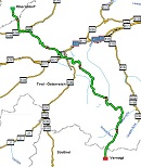 Strecke der Alpenberquerung