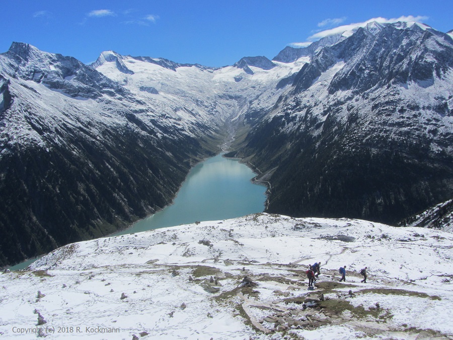 Abstieg von der Olpererhtte zum Schlegeisspeichersee