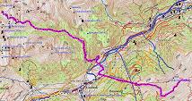 Route der 3. Etappe: Memminger Htte - Galflun Alm