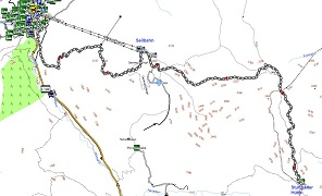 Route der Abstiegs-Etappe 6
