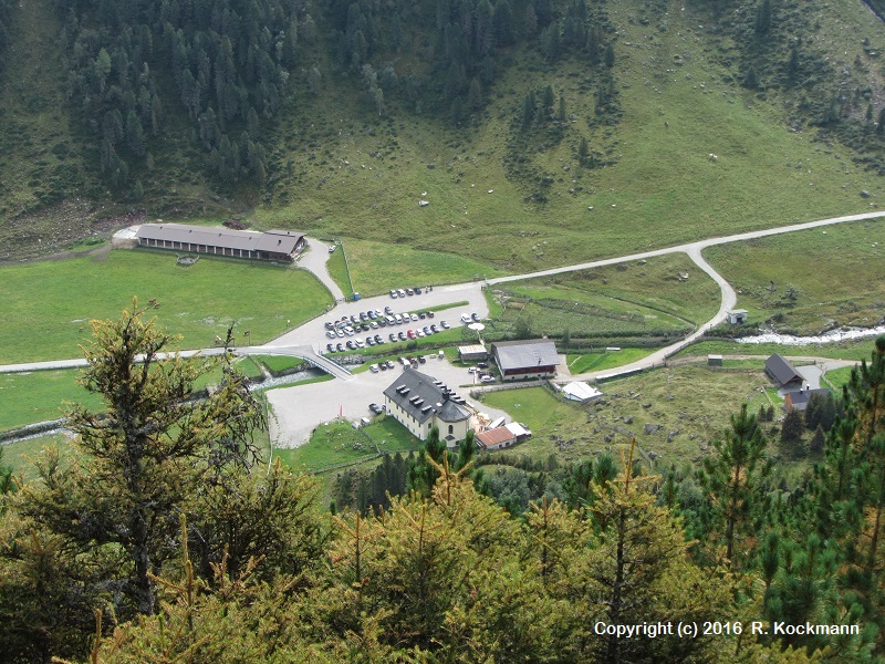 Der Parkplatz Lsens, von wo auch der Winterweg zum Westfalenhaus beginnt