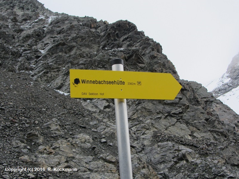 Unsere heutiges Tagesziel: Die Winnebachseehtte