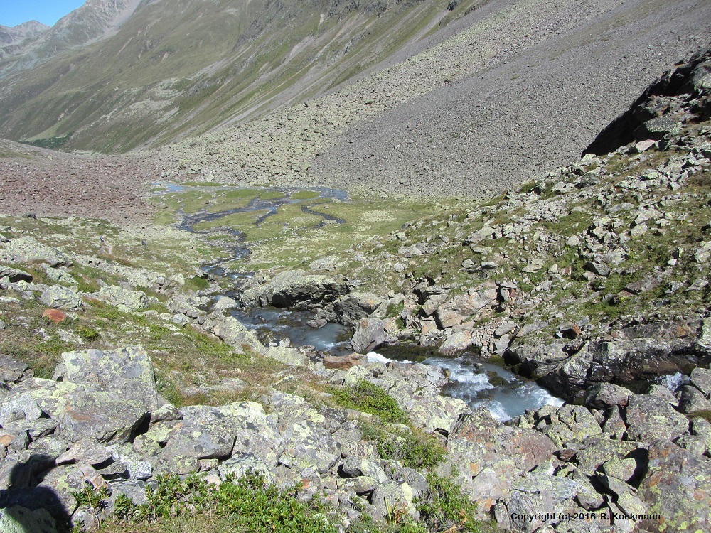 Der Zwieselbach auf dem Weg zur Schweinfurter Hütte