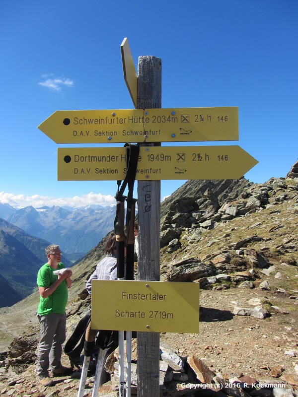 Auf der Finstertaler Scharte (2719 m) angekommen
