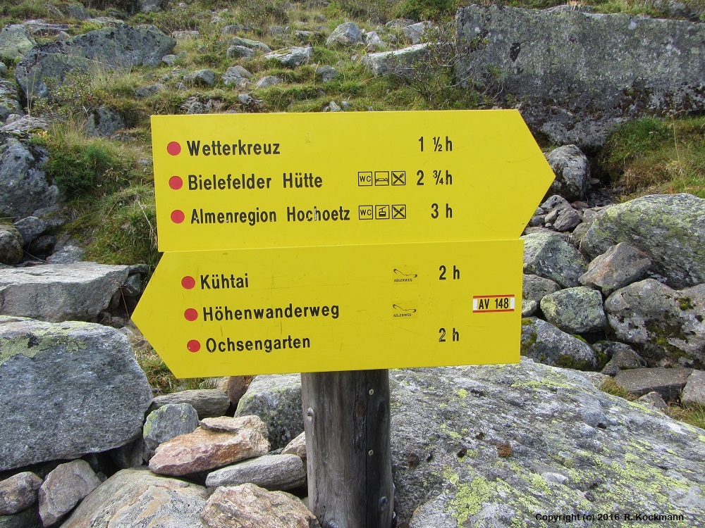Unsere weiteren Ziele: Wetterkreuz und Bielefelder Htte (als Tagesziel)