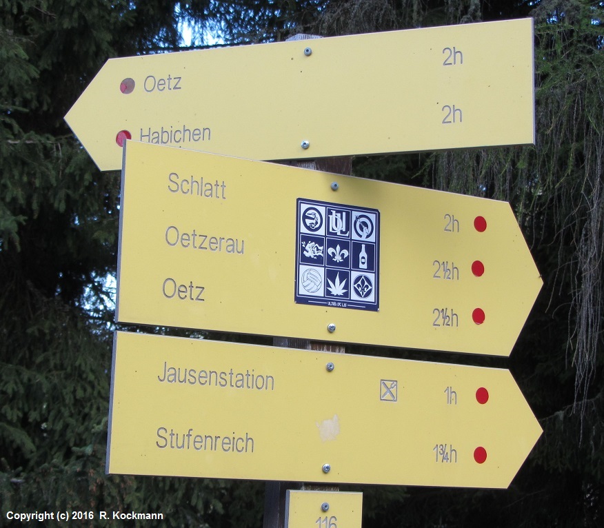 Nach Oetz noch 2 Std. oder 2 1/2 Std.