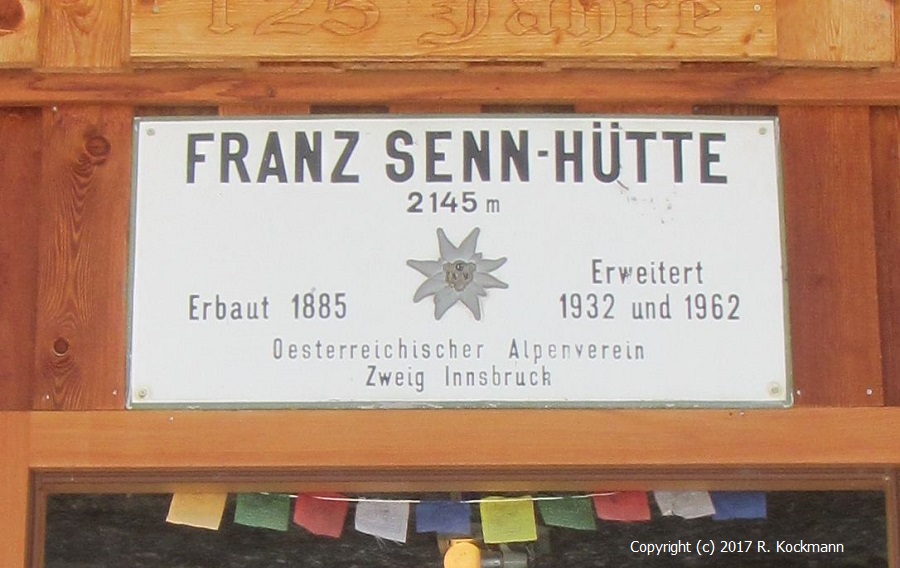Am Eingang zur Franz-Senn-Htte