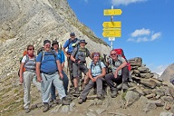 Gruppenbild auf der Zopetscharte, bisher keine "Verluste"