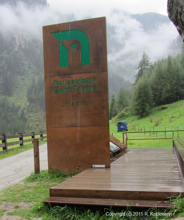 Hinweis auf den Nationalpark Hohe Tauern
