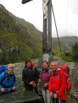 An diesem Kreuz sollte es auf den Wanderpfad gehen, aber dieser war gesperrt