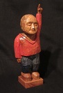 Mann mit Zeigefinger oben