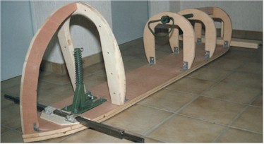 Rohbau der Seifenkiste Grundflche und Aufbau